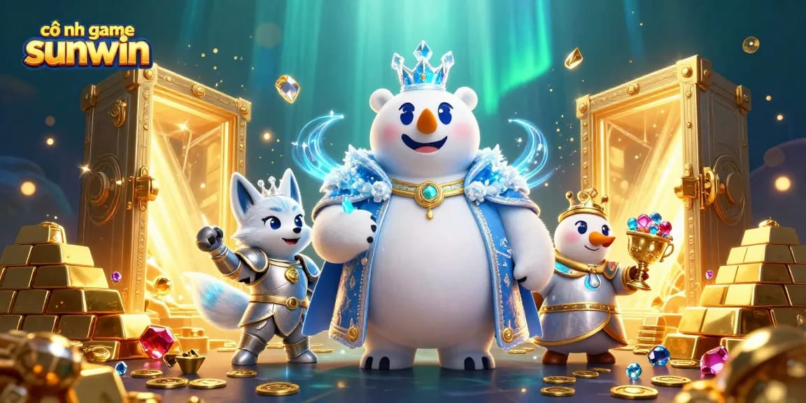 Engage in the thrilling cổng game sunwin experience with vibrant 3D casino elements bursting with treasures.