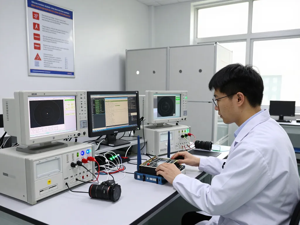 EMC compliance testing at Stancer Testing-Lab showcasing advanced ICES technology in a high-tech lab environment.