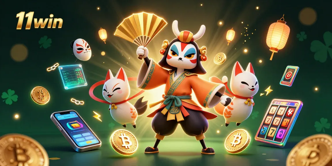 Experience the thrill of 11win casino games with our vibrant, dynamic illustration.