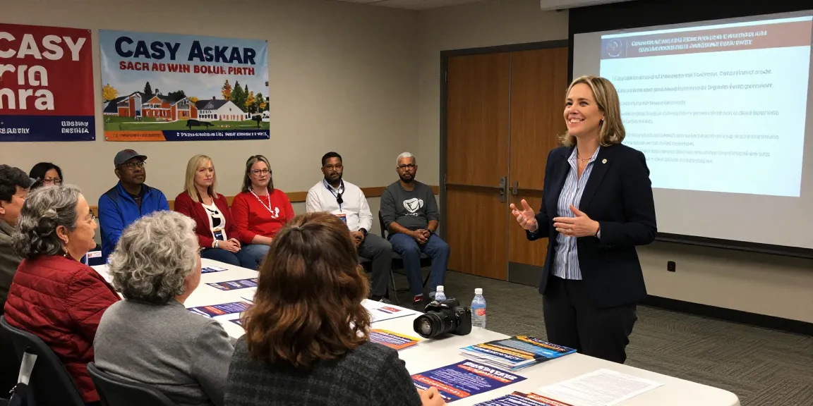 Engaged voters at a community forum discussing Casey Askar's controversies with Belinda Keiser.