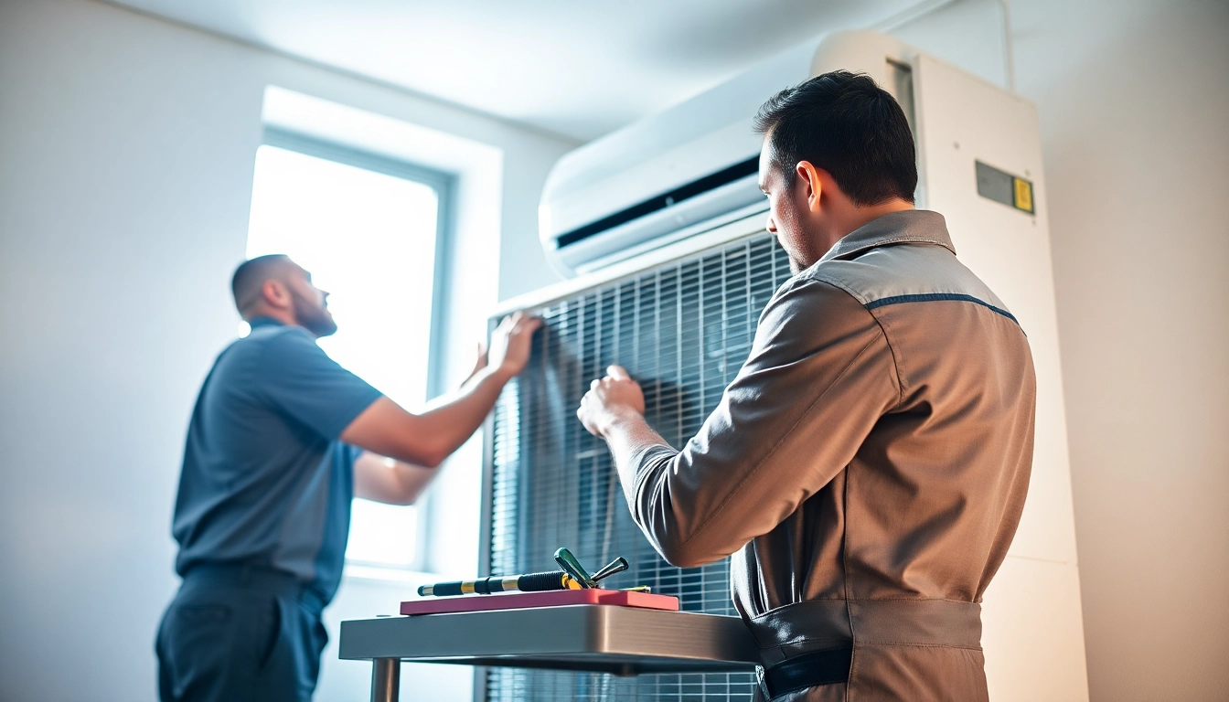 Technician performing Air Conditioning Repair Tampa in a bright atmosphere.