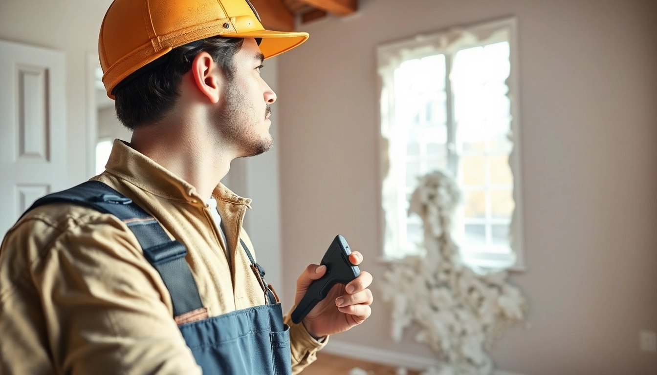 A contractor working on spray foam removal as part of spray foam removal companies services.