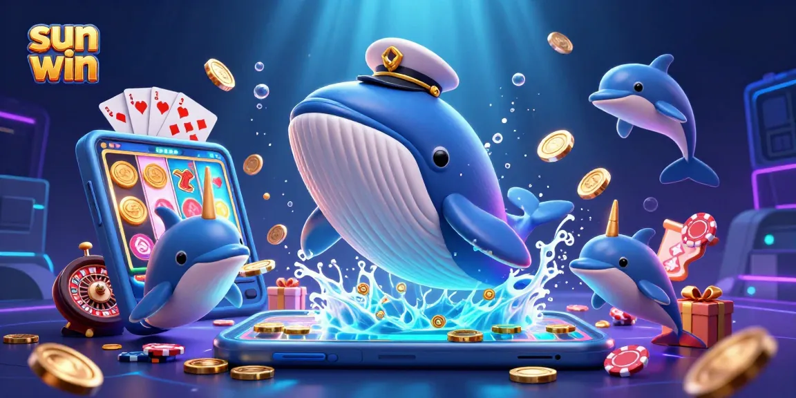 Experience the thrill of sun win with a captivating underwater casino scene featuring playful marine characters!