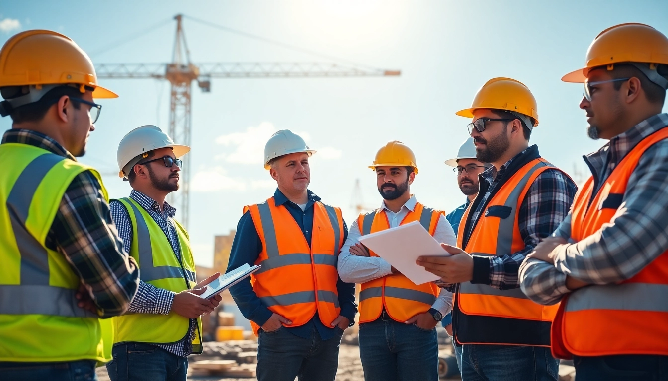 Engage in construction site safety training with professionals demonstrating best practices.