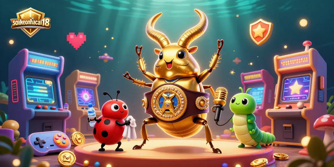 Engage in dynamic gameplay with soikeonhacai18, featuring animated characters amidst vibrant casino elements.