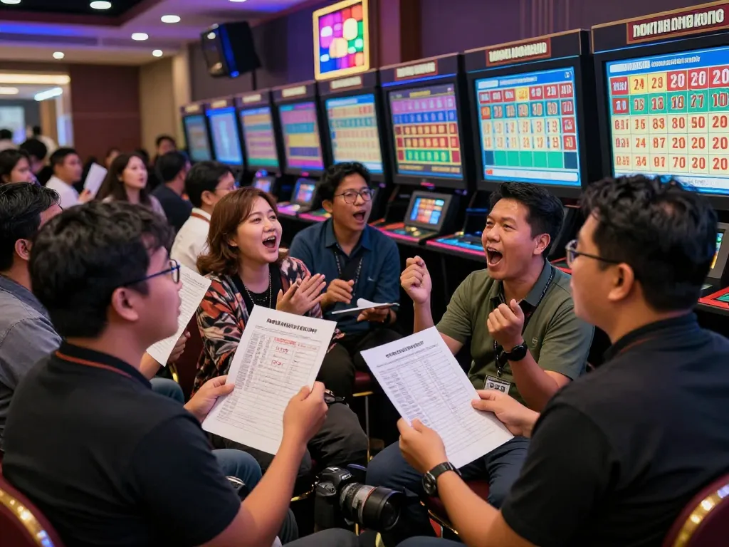 Acara undian langsung menunjukkan hasil Pengeluaran HK Lotto dengan penjudi yang bersemangat dalam suasana yang meriah.