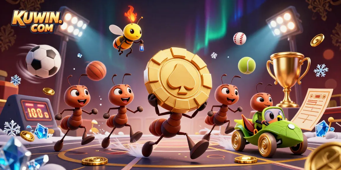Experience thrilling gameplay at KUWIN. COM with dynamic 3D casino action and golden poker chips.