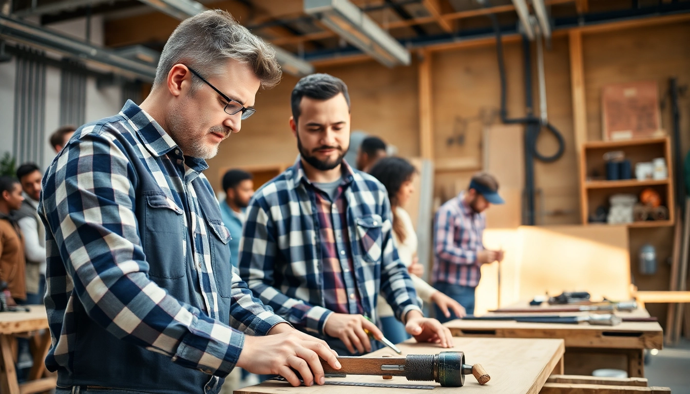 Enhancing skills through contractor apprenticeship training in a workshop environment.