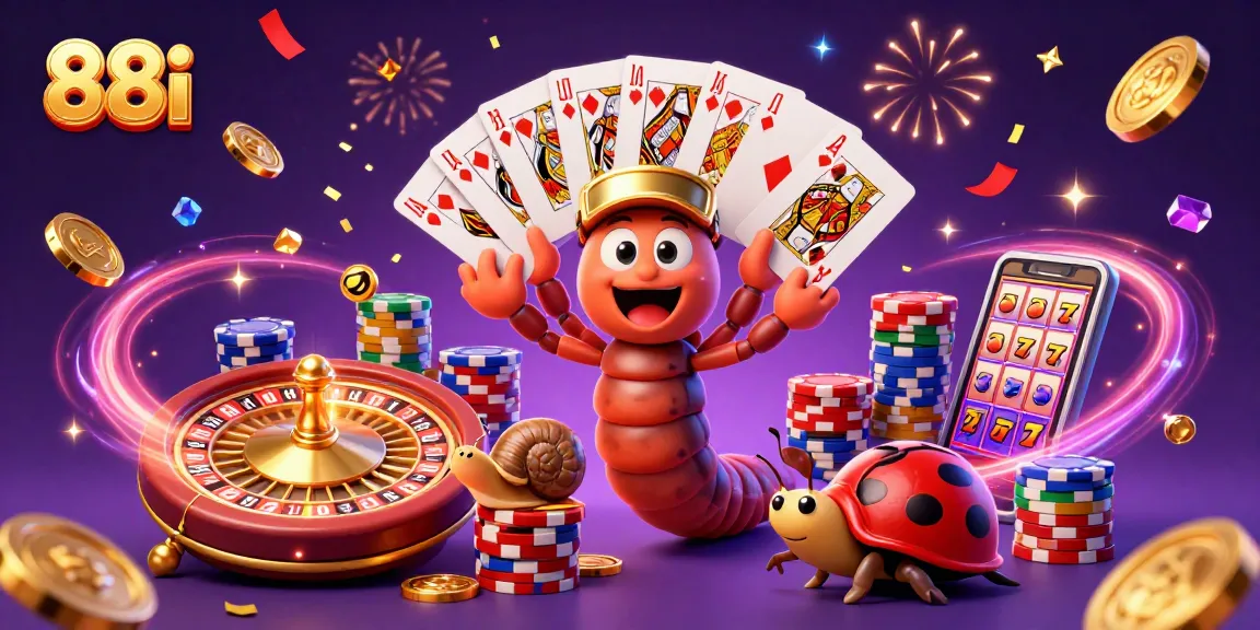 88i players strategizing in a vibrant casino scene with unique characters and dynamic betting elements.