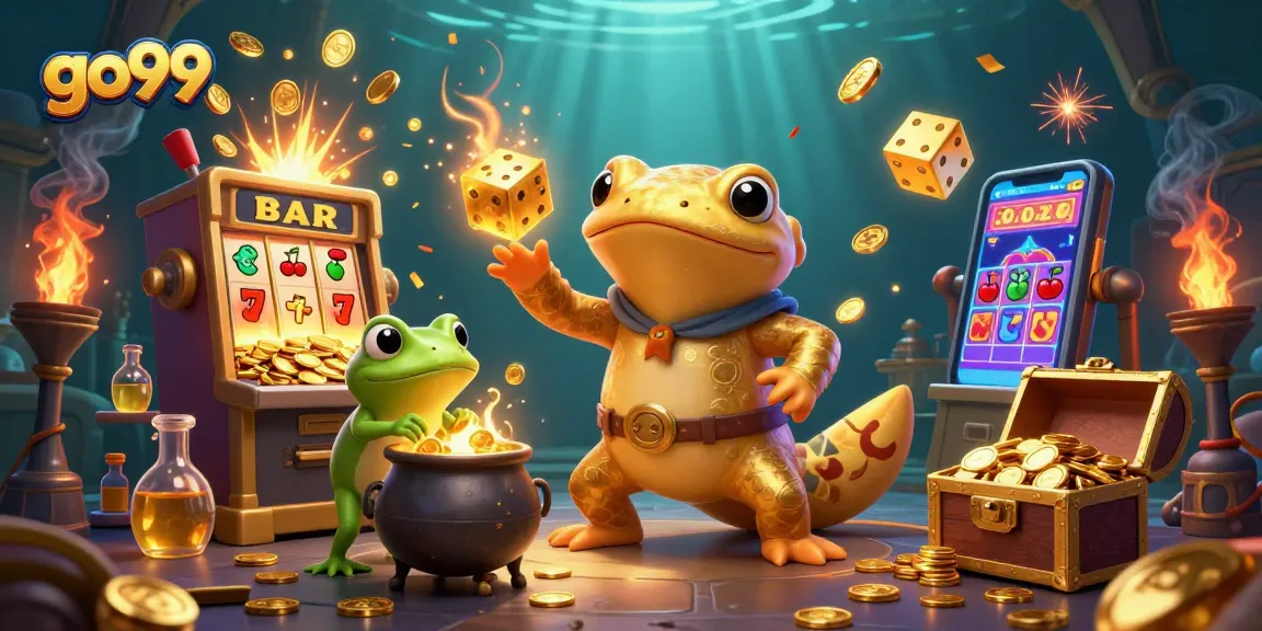 go99 showcases a vibrant casino scene with golden elements and dynamic games