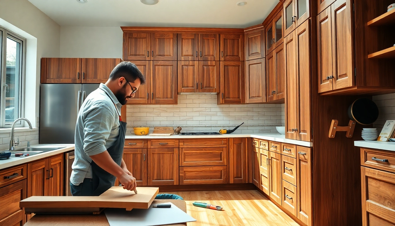 Cabinet Refacing Largo FL with expert craftsmanship in a bright kitchen setting.