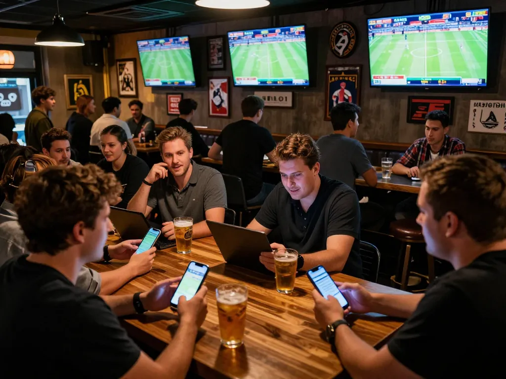 Experience the excitement of sports betting at Net 88 with lively patrons and engaging atmosphere