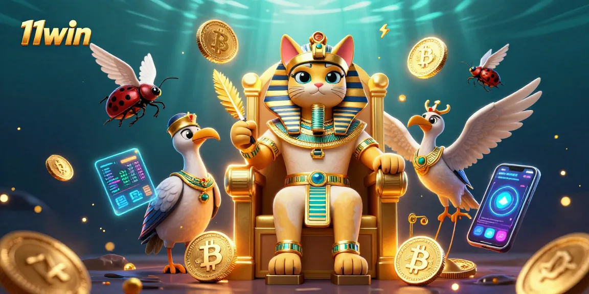 Engage with the vibrant world of crypto gaming at 11win with this dynamic 3D illustration.