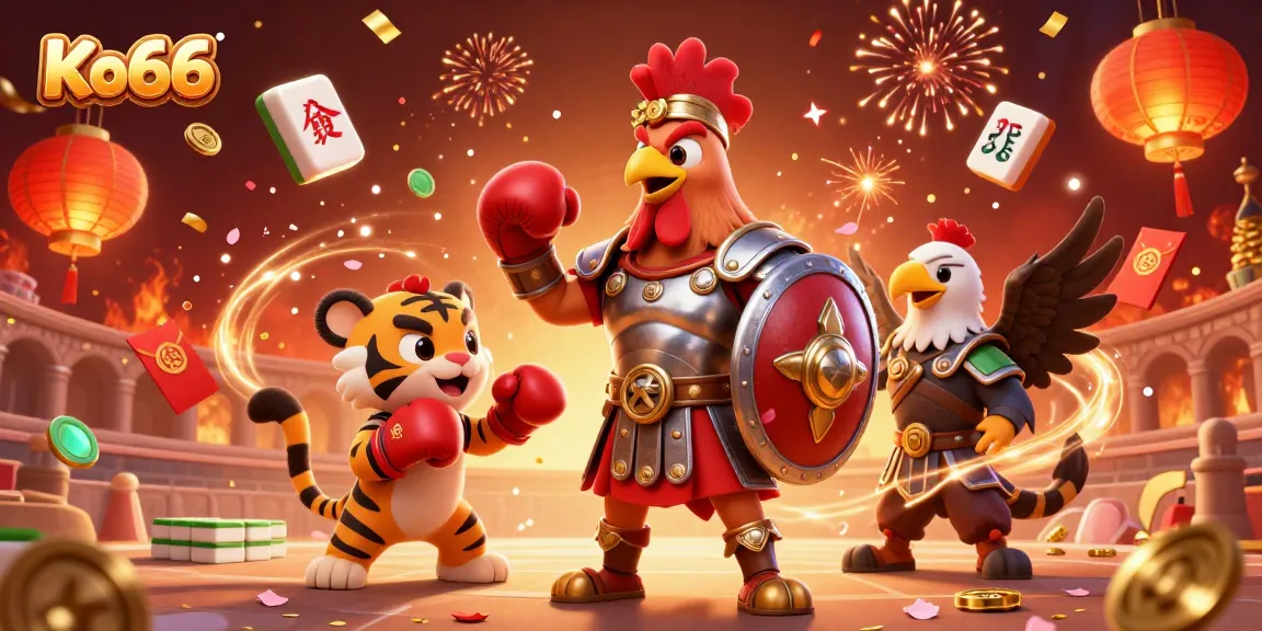 Engage with exhilarating Ko66 gameplay amidst dynamic festive elements in this captivating illustration.