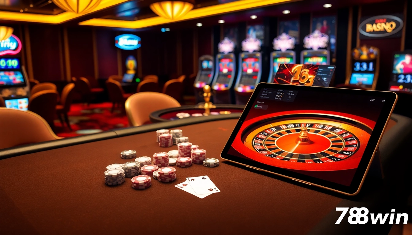 Experience the thrill of gambling at Trang chủ 78win with vibrant casino elements and high-stakes gameplay.