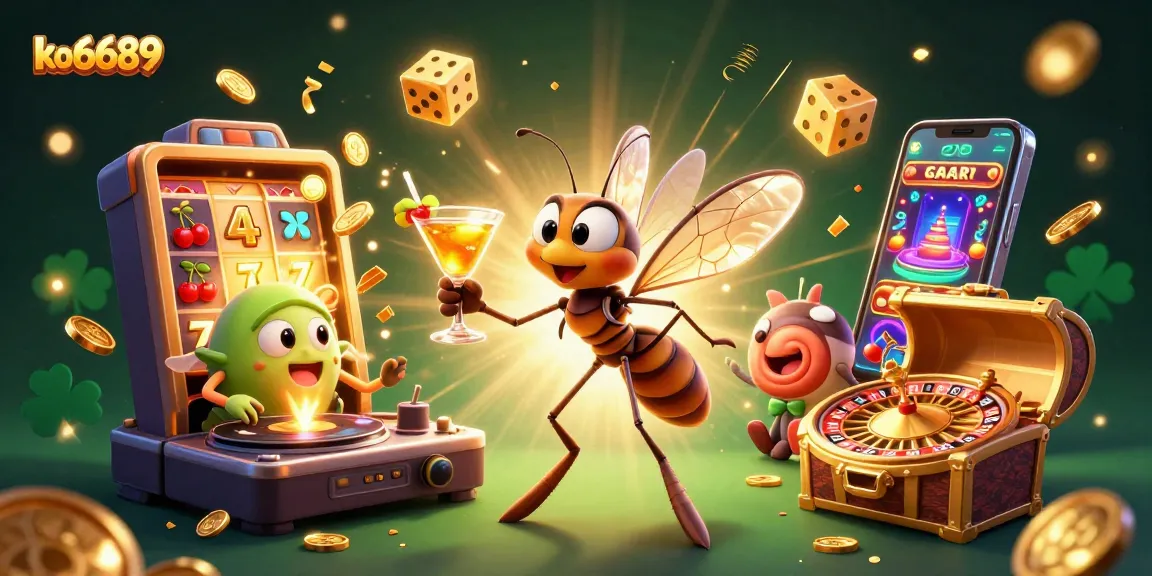 Experience excitement at ko6689 with vibrant casino mascots and striking gaming elements in a captivating 3D scene.
