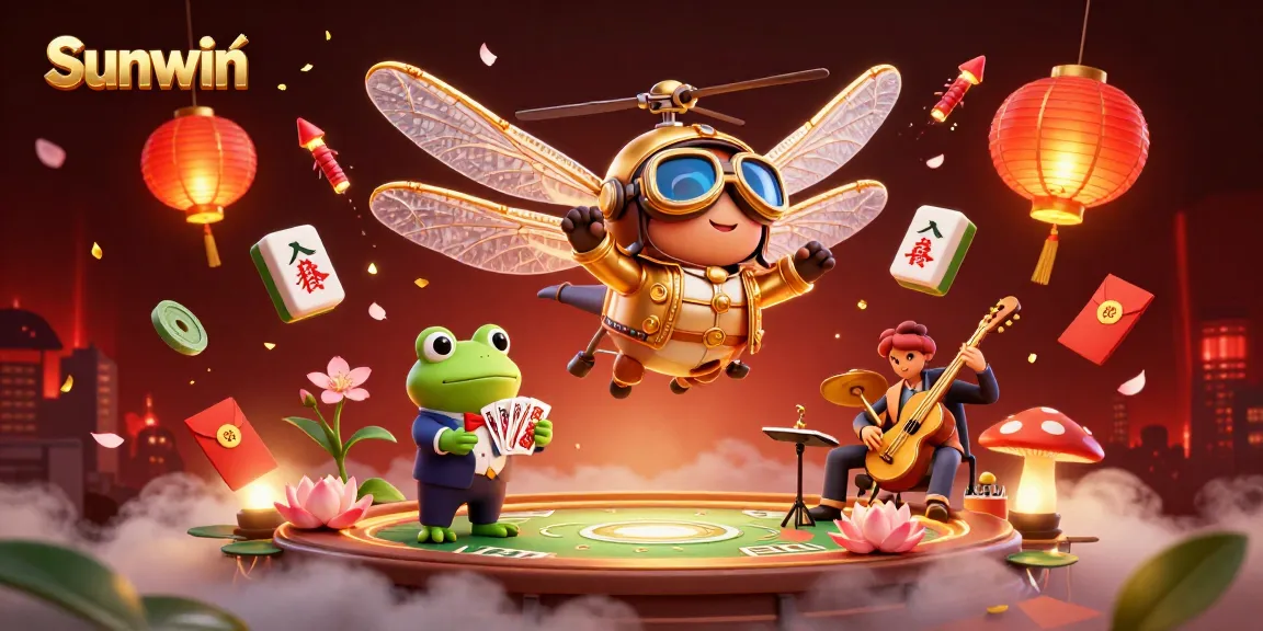 Experience thrilling action at Sunwin's lily pad casino with vibrant 3D illustrations.