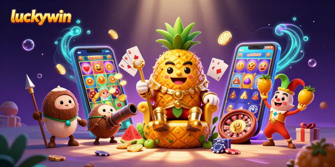 Engage in thrilling adventures with luckywin's vibrant casino activities featuring character-rich visuals.